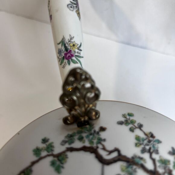 VTG Porcelain Silent Butler Crumb Ashes Collector Hinged Lid Andrea By Sadek - Picture 6 of 16